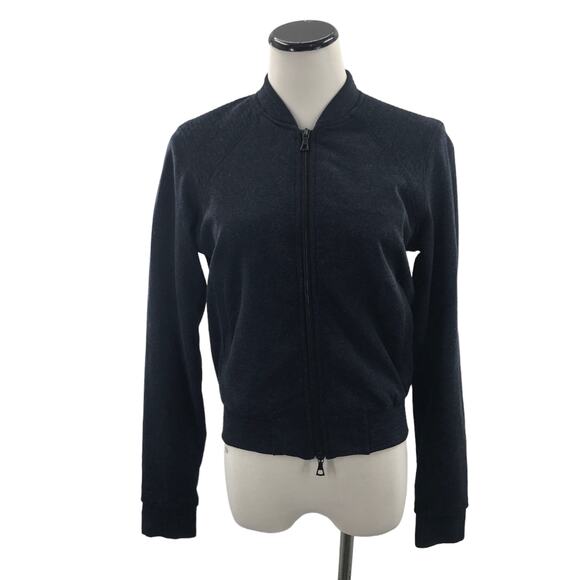 Kit & Ace Blue Jordan Cashmere Blend Bomber Jacket - Picture 2 of 12